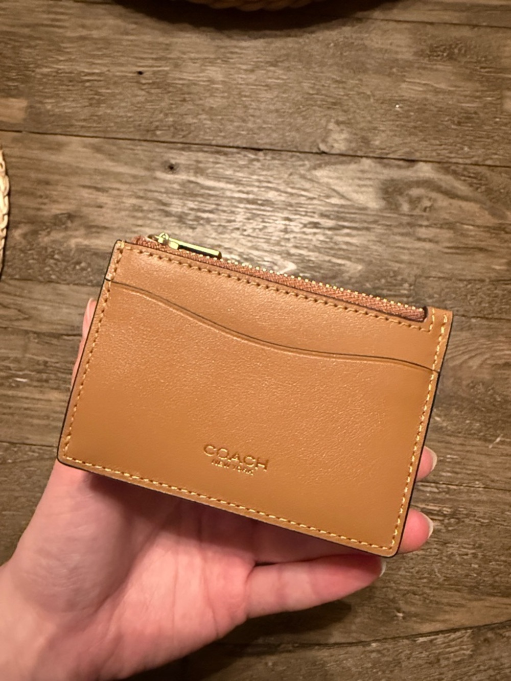 Coach Essential Card Holder Bifold Wallet Honey Brown - Picture 7 of 11